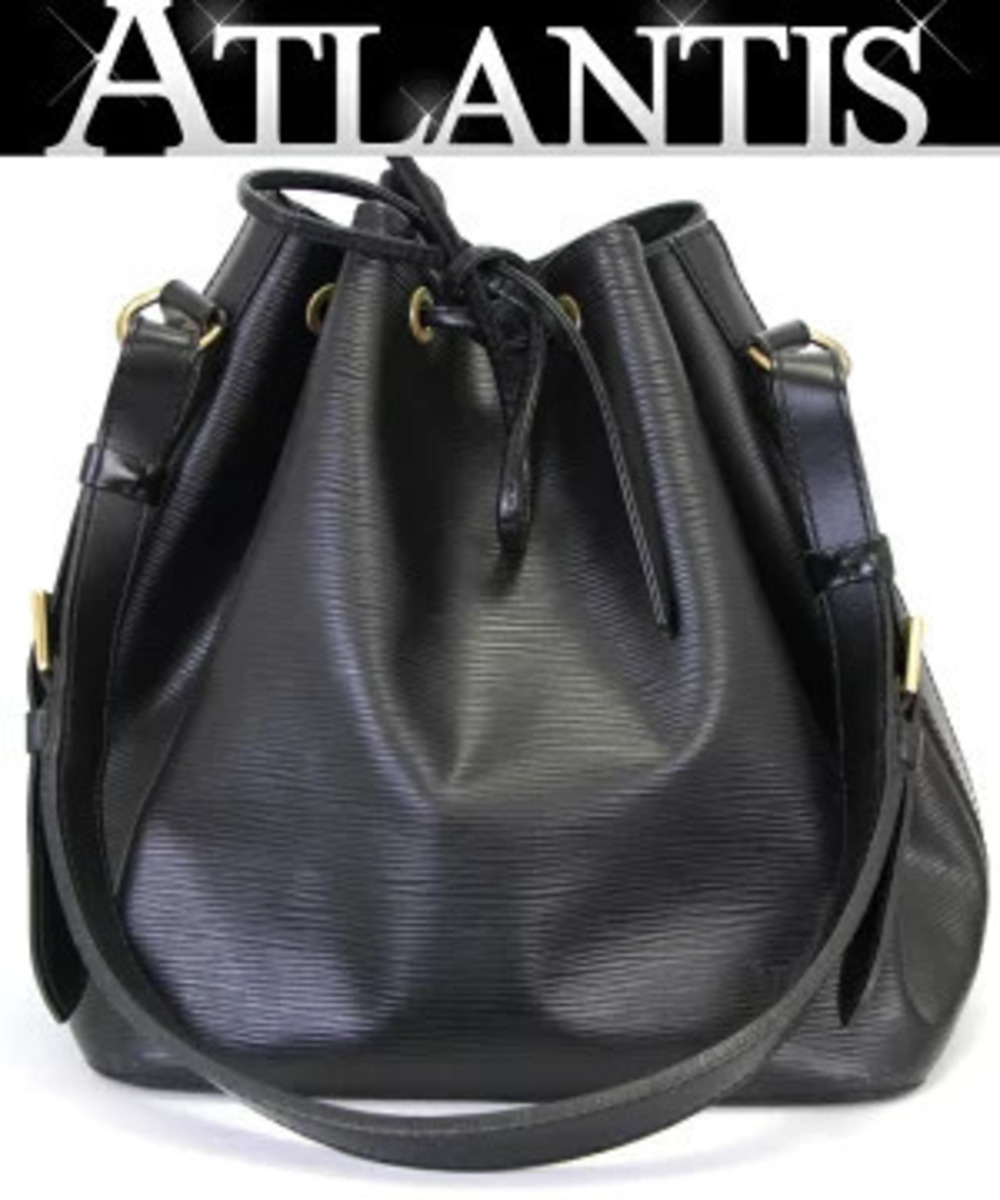 Louis Vuitton drawstring Hobo bag Epi leather black